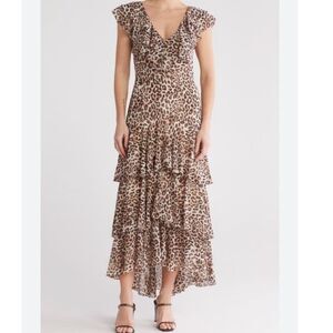 NWT WAYF Leopard dress maxi XS (v1#2)